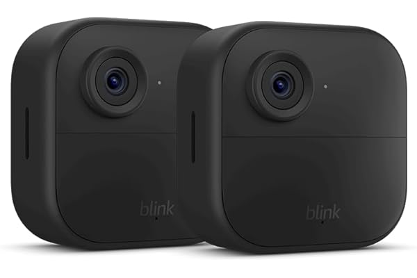 Like-New Blink Outdoor 4 â€“ Wireless smart security camera, two-year battery, 1080p HD day and infrared night live view, two-way talk â€“ 2 camera system