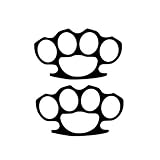 Brass Knuckles Street Fight STICKERS (2 PACK) VINYL DECAL - size: 5