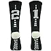 BABIBEAN Knee High Football/Basketball Crew Socks For Kids Black/White 4-8 Age
