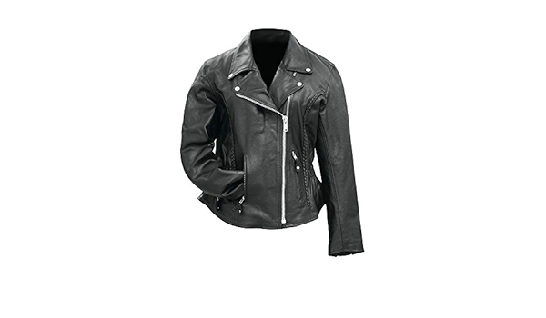 Rockie Mountain Hides Ladies Solid Genuine Buffalo Leather Motorcycle Jacket At Amazon Women S Coats Shop