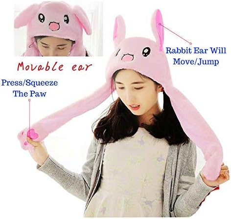 [Pink][Trend of 2018] TIK Tok Movable/Jumping Rabbit Ear Hat[Animal Beanie][Toddler Hat][Easter Cap][Winter Knit][Baby Hat]