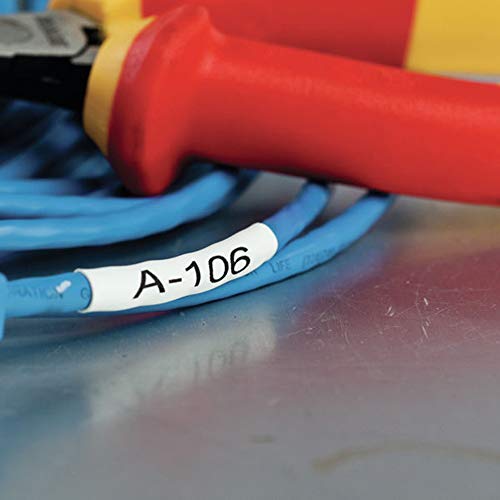 3 Pack Replacement DYMO 1805443 Rhino Industrial Heat Shrink Tube Labels, 1 inch Heat Shrink Tubing for DYMO Rhino 6000 6500 Label Makers and More, Black on Yellow, 24mm x 1.5m