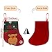 Ivenf Christmas Mini Stockings, 24 Pcs 6.25 inches Felt with 3D Santa Snowman Reindeer, Gift Card Silverware Holders, Bulk Treats for Neighbors Coworkers Kids, Small Rustic Xmas Tree Decorations Set