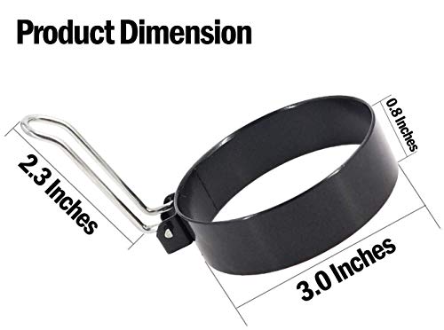 Egg Ring, Round Pancake Mold, Professional Egg Cooker Rings For Cooking, Stainless Steel Non Stick Round Omelet Mold For Fried Egg and Sandwiches(4 PCS)