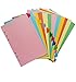 Chris.W A5 Size 6-Ring Paper Index Divider Category Page Tab Indexing Cards, Great Personal Planner/Notebook/Loose Leaf Binders/Reposrts Accessories, 1 Set of 12 Tabs