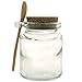 Couronne Company 6122-C Glass Jar with Cork and Wooden Spoon, 8.5 oz, 1 Piece