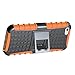 Armor Heavy Duty Rugged Dual Layer Hybrid Shockproof Case Protective Cover 5 5S (Orange)
