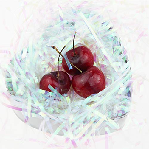 200 Grams Sparkly Iridescent Film PP Hamper Shreds & Strands Shredded Crinkle Confetti for DIY Gift Wrapping & Basket Filling - Thumbnail 5