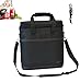Vina 3 Bottle Wine Carrier, Insulated Travel Wine/Beer Cooler Tote Bag Case with Shoulder Strap + Free Corkscrew, Wine Gift Bag for Picnic, Black