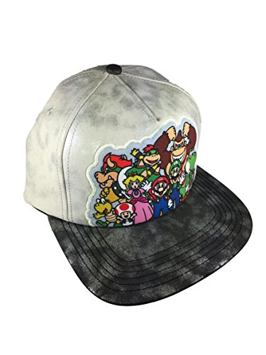 Nintendo Super Mario Brothers Men's Flat Brimmed Baseball Cap Hat