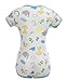 Littleforbig Adult Baby & Diaper Lover (ABDL) Button Crotch Romper Onesie - Giraffe and Zoo Animals Pattern