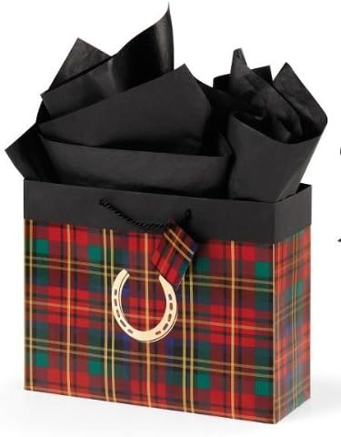 Festive Plaid Horizontal Vogue Gift Bag - Plaid