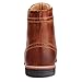 Kunsto Men's Leather Classic Brogue Boots Lace up Cap Toe US Size 9.5 Brown