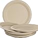 Biodegradable Plant-Based Tree-Free Disposable 9 Inch Plates 50 Pk. Sturdy Gluten Free Wheatstraw Fiber is Certified Compostable, Eco-Friendly, Microwavable and Safe for Hot and Cold Foods.