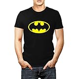 DC Comics Men's Batman Basic Logo T-Shirt Batman Classic Logo T Shirt