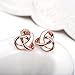 BuycitKy 18K Rose Gold Twist Love Knot Stud Earrings for Women Teen Girls Loveknot Post Earrings,with Buycitky PU Jewelry Pouch