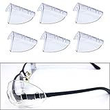 Haulonda  3 Pairs Safety Eye Glasses Side Shields Slip On Clear Side Shield Fits Small to Medium