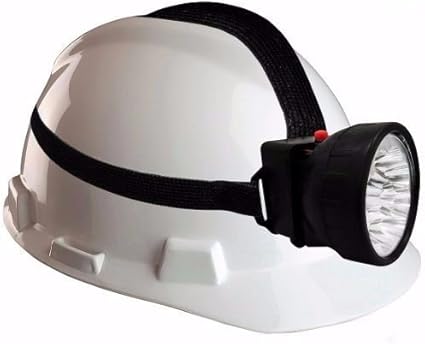 modavela linterna tipo minero ajustable para la cabeza lampara 7 leds
