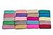 JLIKA 20 Yards Fold Over Elastic Stretch Foldover FOE Elastics for Hair Ties Headbands Variety Color Pack