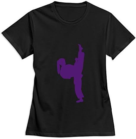HEJX Karate Girl Photos Women Short Sleeve T-Shirt Black US Size XS