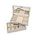 Brouk & Co Women's Stackable Lacquer Jewelry Box and Tray 12”X7 1/8”X 5 1/8” Silver