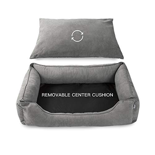 Love's cabin Small Dog Bed with Removable Washable Cover, 24in Grey Cuddler Pet Bed for Small Dogs & Cats Pet Bedding, Padded Cushion Water-Resistant Bottom, Super Soft & Durable Pet Supplies - Thumbnail 4