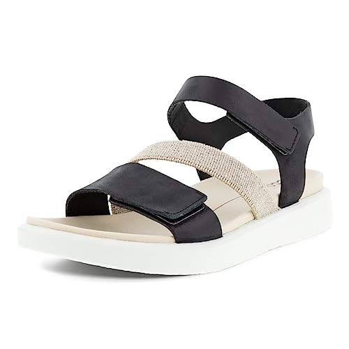 ECCO Women's Flowt 2 Band Sandal, Black, 11-11.5