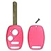KeylessOption Just the Case Keyless Entry Remote Head Key Combo Fob Shell - Pink