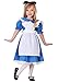 Fun Costumes Deluxe Toddler Alice in Wonderland Costume Alice in Wonderland Dress for Girls - Blue - 4T
