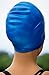 Olympian Swim Caps for Women with Long Hair, One Size Fits All, Soft Silicone, (Blue)