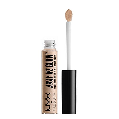 NYX Professional Makeup Away We Glow Liquid Highlighter, Crystal Glare, 0.22 Fluid Ounce