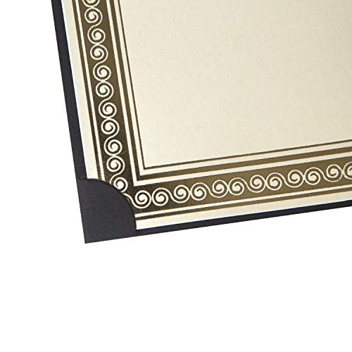 image for Bargain Paradise Certificate Holder - 25 Black Paper Certificate Holde