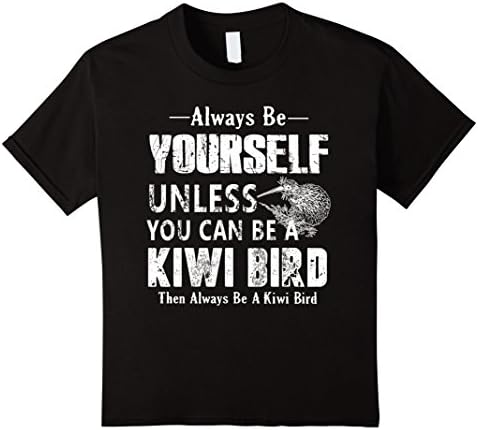 Kids Always Be Yourself Always Be A Kiwi Bird Shirt 12 Black