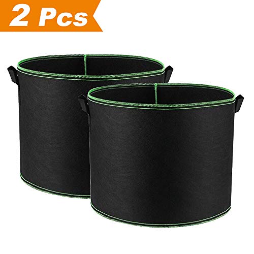 HYLONG Plant Grow Bags 30 litres Vegetable Planter Bag and 8 Gallons Potatoes Grow Bags for Potato Carrot, Planting Grow Bags – Plant Pots with Sturdy Nylon Handles (2 Pack/ 30 L)