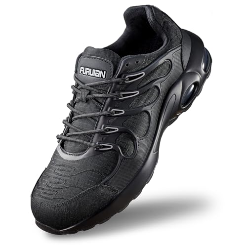Furuian Steel Toe Shoes for Men Women Indestructible Steel Toe Sneakers Comfortable Cushioned Safety Work Shoes Mens Work Sneakers