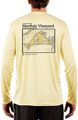 Coastal Classics Martha's Vineyard Chart Men's UPF 50+ Long Sleeve T-Shirt