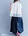 Yesno Q36 Women Lovely Crop Tops Blouse Shirt 100% Cotton Casual Loose Fit 'A' Skirt