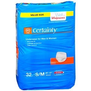 Walgreens Certainty Underwear Maximum Absorbency Unisex Medium 32 Ea