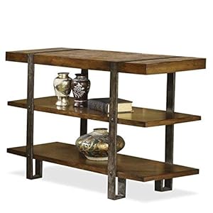 Console table with three wood platforms