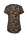 HaoDuoYi Womens Camo Camouflage Jersey Longer V Neck Top Tee T Shirt
