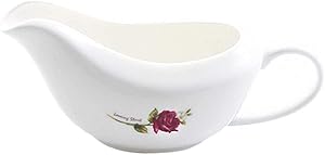 Saucer Stand/Gravy Boat Gravy Boat 6 Ounces Ceramic Gravy Serving Boat for Gravy Salad Dressing Milk Tray and Ladle/Gravy Sauce Boat (Color : F)