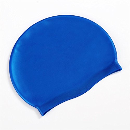 Dressffe Swimming Swim cap PU coating Waterproof Swimwear Accessories Hats (A)