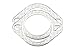 CarXX 2.5 Inch Exhaust Gasket 2-Bolt 62mm Flange High Temperature Graphite for Headers, Catback, Axleback (2 Pack)