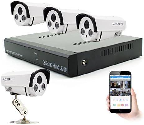 Aixntech 4CH 1080P Power Line Communication(PLC) Security Surveillance Camera System - Compatible with Wireless and Ip Camera,Signal Stability Without Rewiring