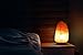 Natural Crystal Himalayan Salt Lamp with Genuine Neem Wood Base, Bulb and Dimmer Control - By Utopia Home