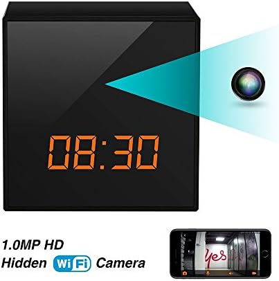 Spy Hidden Nanny Wifi Camera Clock , Enhanced Night Vision, Remote Live Video on IOS/Android Phone/PAD, DC/Battery, Motion Detection, Multi-user, No Extra Fee