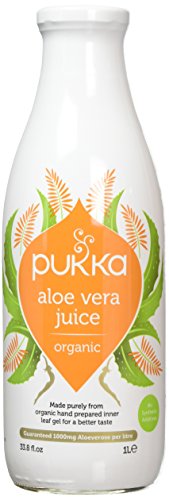 Pukka Herbs Aloe Vera Juice, Organic Drink From Inner Leaf Gel, 1L Bottle