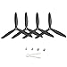 MagiDeal 4 Pieces Upgraded 3-leaf CW CCW Screw Propeller for Hubsan X4 H501S RC Drone Spare Parts Black