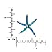 Sterling Silver Synthetic Blue Opal Starfish Pendant Necklace, 16+2