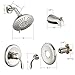 HOMELODY Shower Tub Kit, Tub and Shower Trim Kit (Valve Included) with 5-Spray Shower Head, Single-Handle Tub and Shower Faucet Set, Brushed Nickel